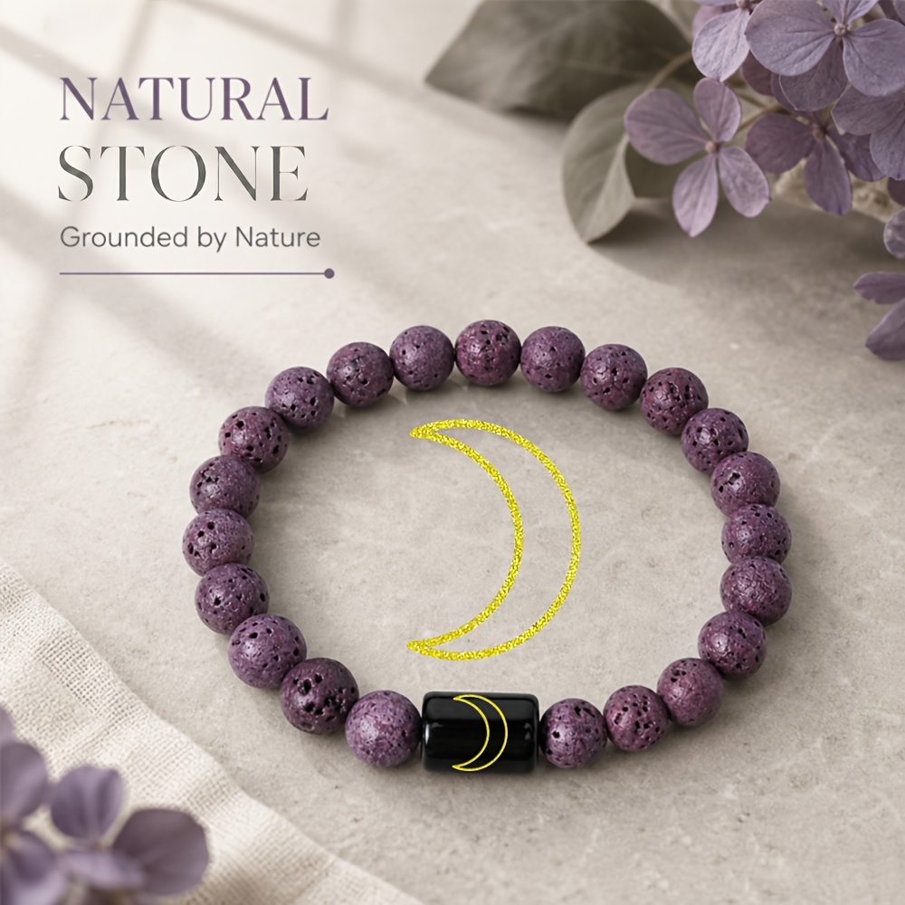 Bohemian Celestial Crescent Moon Beaded Bracelet